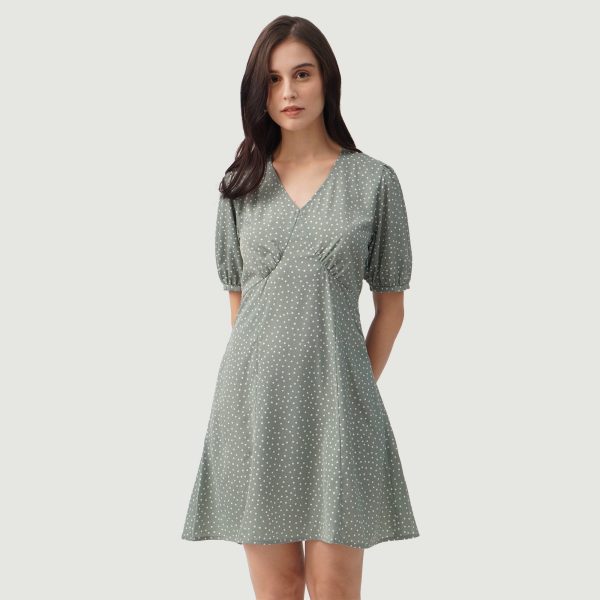 Polka Dot A-Line Dress